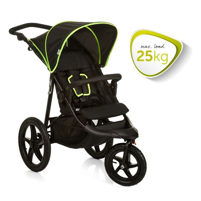 Carucior pentru jogging sau teren accidentant, Hauck, Runner, Black Neon Yellow EKDhk27406