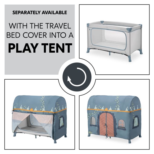 Patut de voiaj usor pliabil, Hauck, Dream N Play Plus, Dusty Blue EKDhk60098
