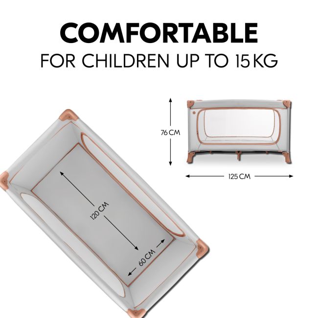 Patut de voiaj usor pliabil, Hauck, Dream N Play Plus, Dusty Cork EKDhk60100