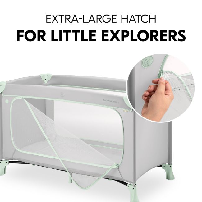 Patut de voiaj usor pliabil, Hauck, Dream N Play Plus, Dusty Mint EKDhk60099