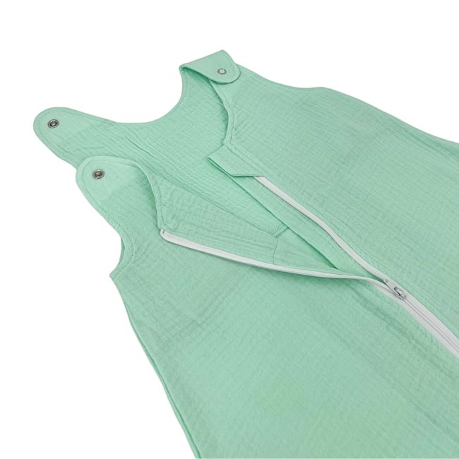 Sac de dormit copii 0.3 tog, din Muselina,  Minty, 110 cm, 0.3 tog - Vara KDESDM110MINT