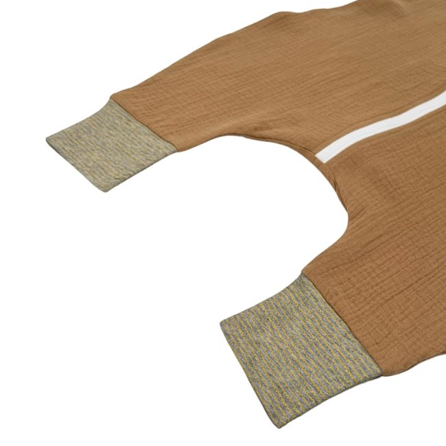 Sac de dormit cu picioruse, din muselina, Biscuit, 100 cm, 0.3 tog-vara KDESDPM100BISCUIT