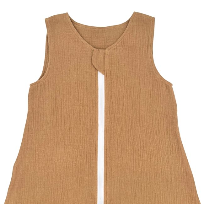 Sac de dormit cu picioruse, din muselina, Biscuit, 70 cm, 0.3 tog-vara KDESDPM70BISCUIT