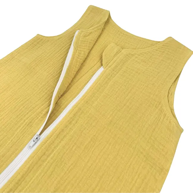 Sac de dormit cu picioruse, din muselina, Lemonade, 80 cm, 0.3 tog-vara KDESDPM80LEMON