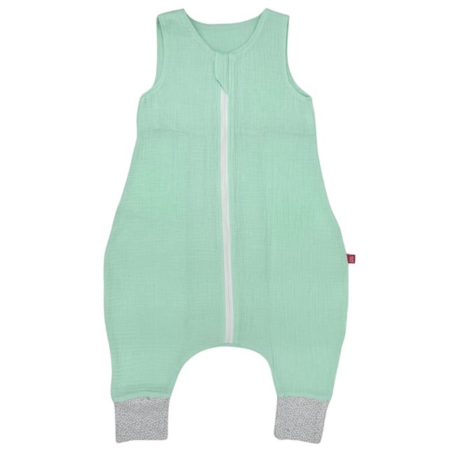 Sac de dormit cu picioruse, din muselina, Minty, 80 cm, 0.3 tog-vara KDESDPM80MINT