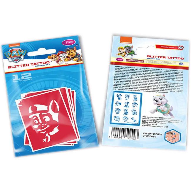 Set 12 sabloane pentru tatuaje temporare Paw Patrol Tytoo KKCSP4430059 BBJKKCSP4430059_Initiala