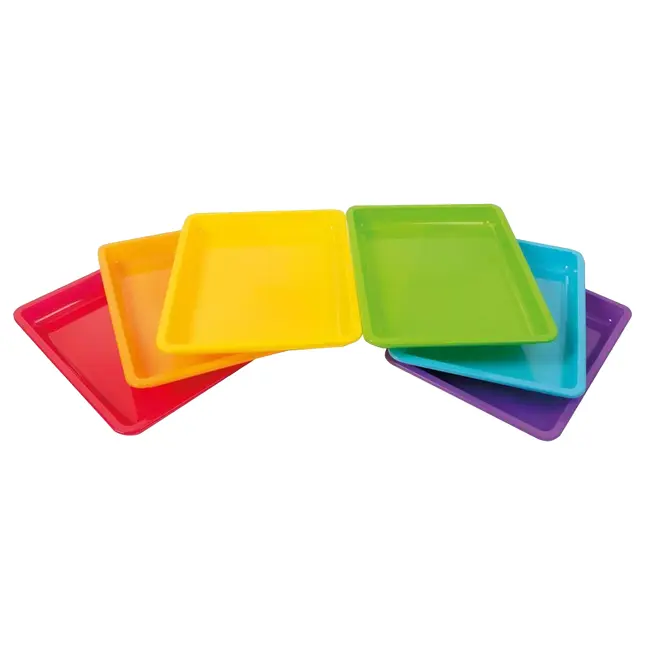 Set 12 tavi colorate multifunctionale 28 x 22 x 3 cm, pentru gradinita si scoala - okepb2472219