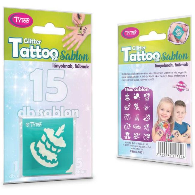 Set 15 sabloane pentru tatuaje temporare Tytoo KKCST4530033 BBJKKCST4530033_Happy Birthday