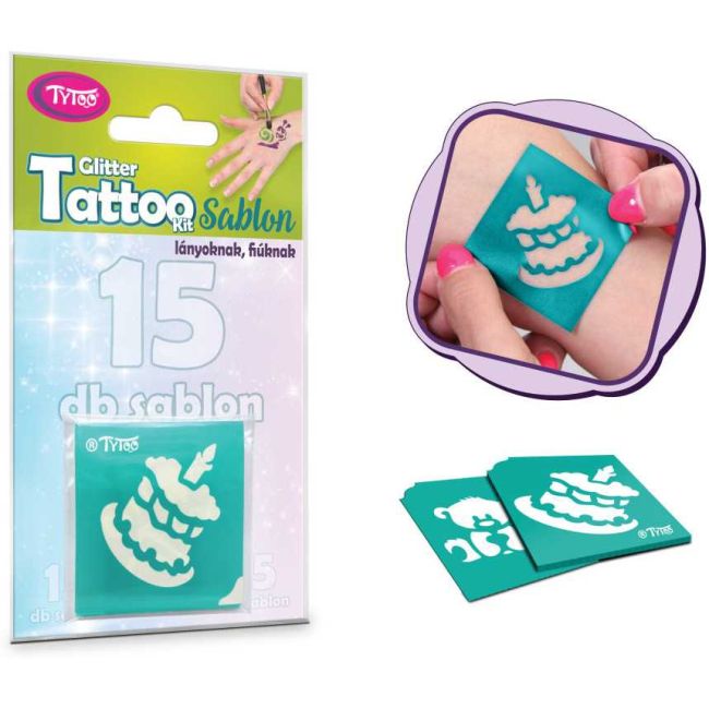 Set 15 sabloane pentru tatuaje temporare Tytoo KKCST4530033 BBJKKCST4530033_Happy Birthday