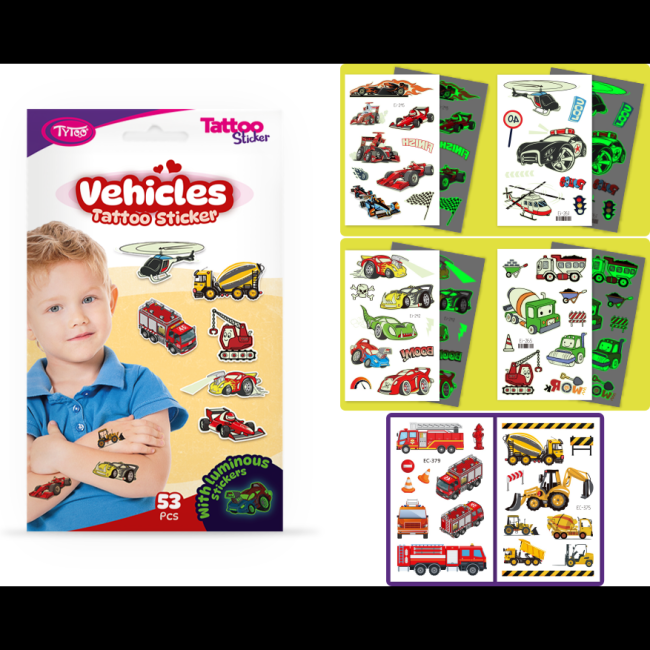 Set 53 tatuaje temporare tip autocolante Masini Tytoo KOPXX1800014 BBJKOPXX1800014_Initiala