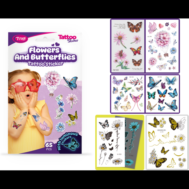 Set 65 tatuaje temporare tip autocolante Flori si Fluturi Tytoo KOPXX1800016 BBJKOPXX1800016_Initiala