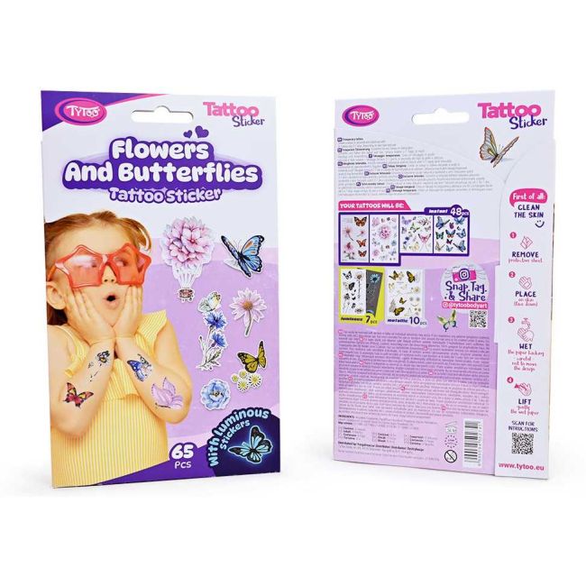 Set 65 tatuaje temporare tip autocolante Flori si Fluturi Tytoo KOPXX1800016 BBJKOPXX1800016_Initiala