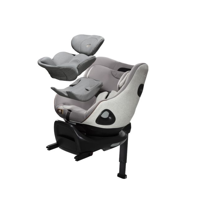 Set scaun auto rotativ i-size joie i-harbour signature oyster, 40-105 cm + baza i-size i-base encore, testat adac si certificat r129 bbbc2104aaoys000set