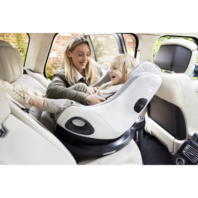 Set scaun auto rotativ i-size joie i-harbour signature oyster, 40-105 cm + baza i-size i-base encore, testat adac si certificat r129 bbbc2104aaoys000set