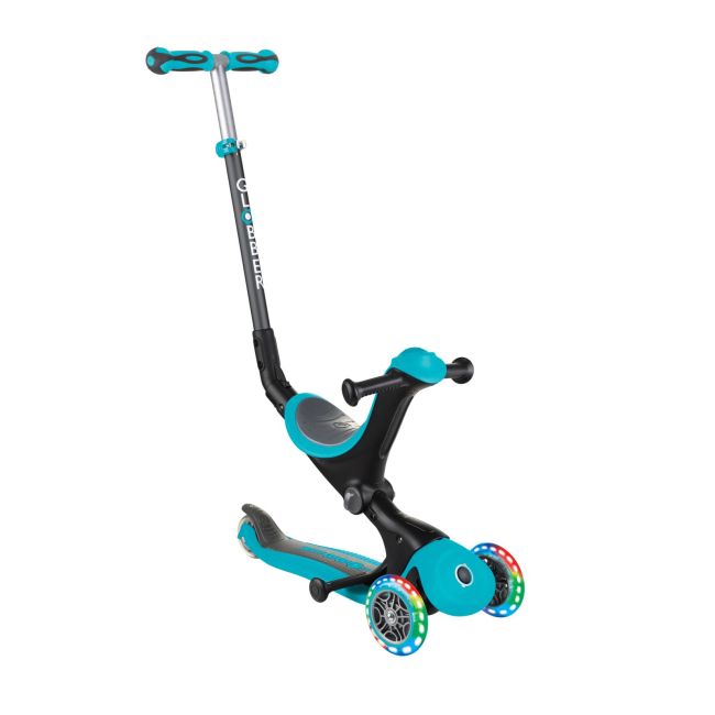 Trotineta globber go-up 4 in 1 deluxe lights turquoise funk646-105
