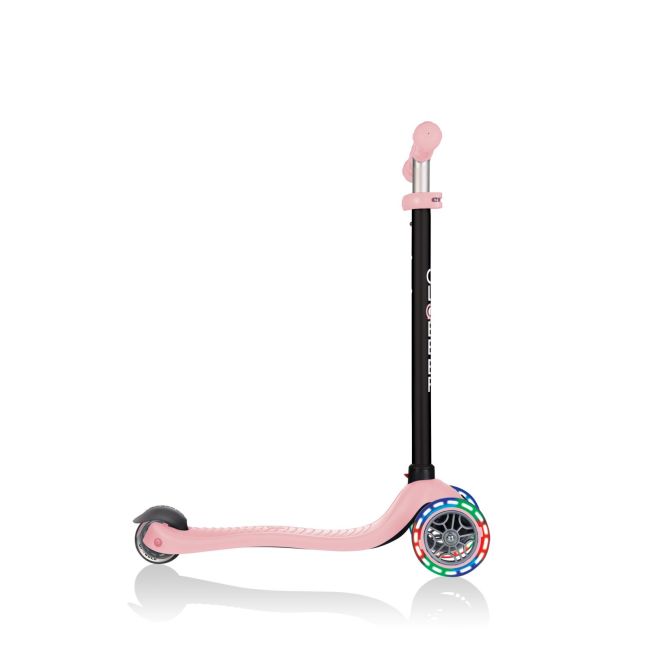 Trotineta globber go-up sporty, 3 in 1, cu lumini, culoare roz pastel funk452-210