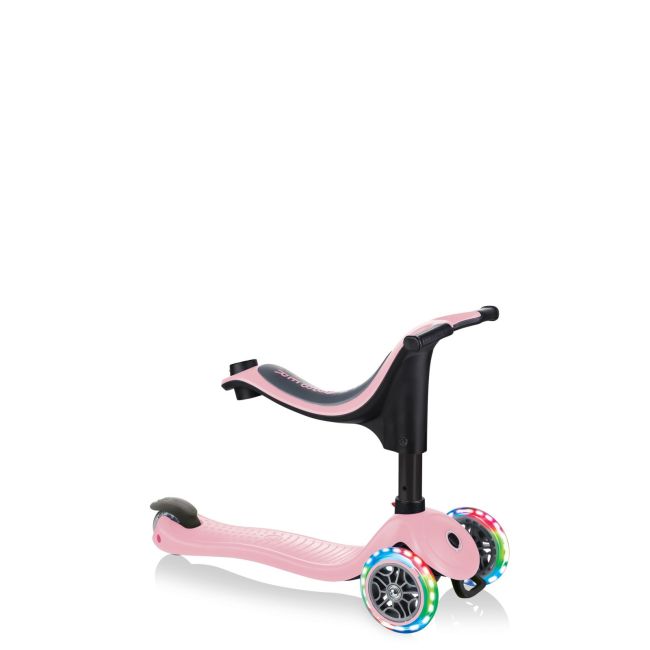 Trotineta globber go-up sporty, 3 in 1, cu lumini, culoare roz pastel funk452-210