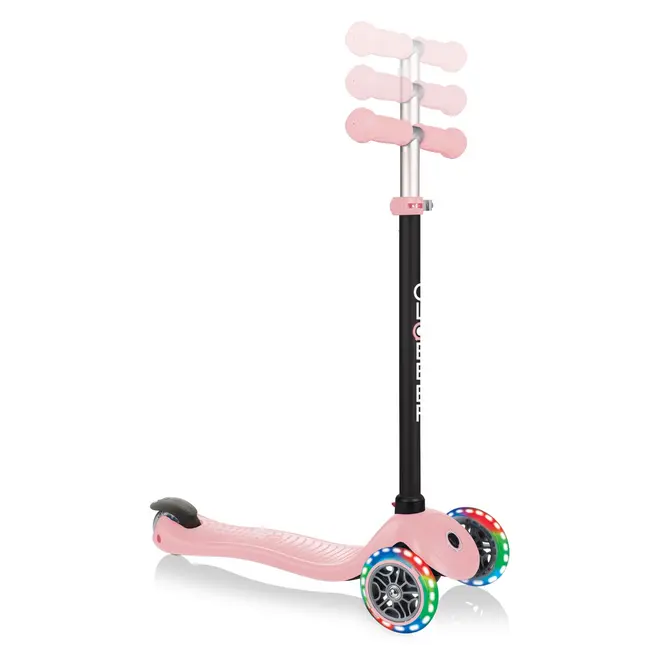 Trotineta globber go-up sporty, 3 in 1, cu lumini, culoare roz pastel funk452-210
