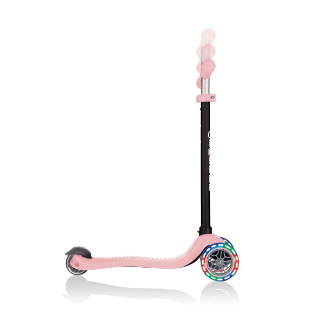 Trotineta globber go-up sporty, 3 in 1, cu lumini, culoare roz pastel funk452-210