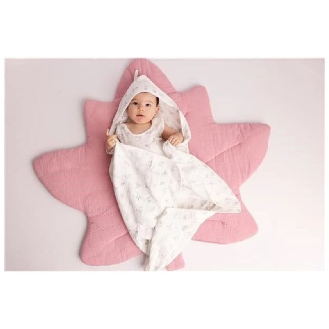Prosop cu gluga, New Baby, Zoe, Din muselina, 90x90 cm, 0 luni+, Multicolor BYN55503