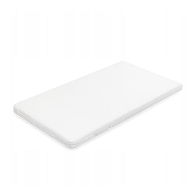 Saltea patut bebe, New Baby, Din spuma si cocos, Cu husa detasabila, Din bumbac, 90x40x7 cm, Alb BYN53070