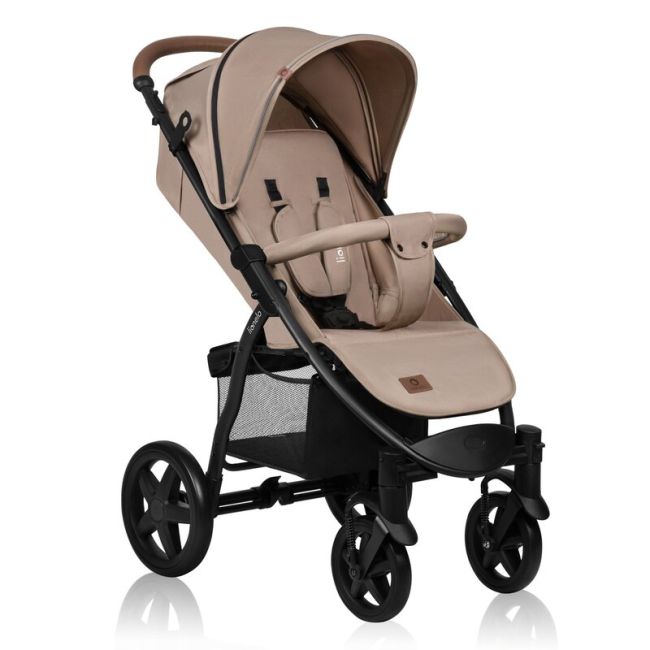 Carucior sport, Lionelo, Annet Plus, De la nastere, Cu accesorii si capotina XXL reglabila, 0 - 22 Kg, Conform cu standardele europene de securitate EN1888-1 si EN1888-2, Bej BYNLO-ANNET_PLUS_BEIGE_SAND