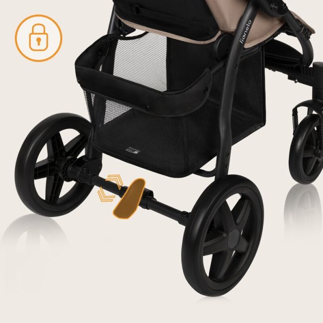 Carucior sport, Lionelo, Annet Plus, De la nastere, Cu accesorii si capotina XXL reglabila, 0 - 22 Kg, Conform cu standardele europene de securitate EN1888-1 si EN1888-2, Bej BYNLO-ANNET_PLUS_BEIGE_SAND