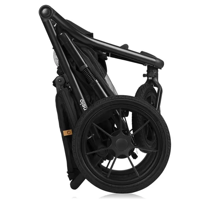 Carucior sport, Lionelo, Azura, Cu 3 roti, Cu baldachin XXL impermeabil, Pliere compacta, Pana la 22 kg, 6-48 luni, Conform cu standardele europene de securitate EN1888-1 si EN1888-2, Negru BYNLO-AZURA_BLACK_ONYX