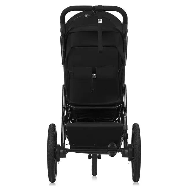 Carucior sport, Lionelo, Azura, Cu 3 roti, Cu baldachin XXL impermeabil, Pliere compacta, Pana la 22 kg, 6-48 luni, Conform cu standardele europene de securitate EN1888-1 si EN1888-2, Negru BYNLO-AZURA_BLACK_ONYX
