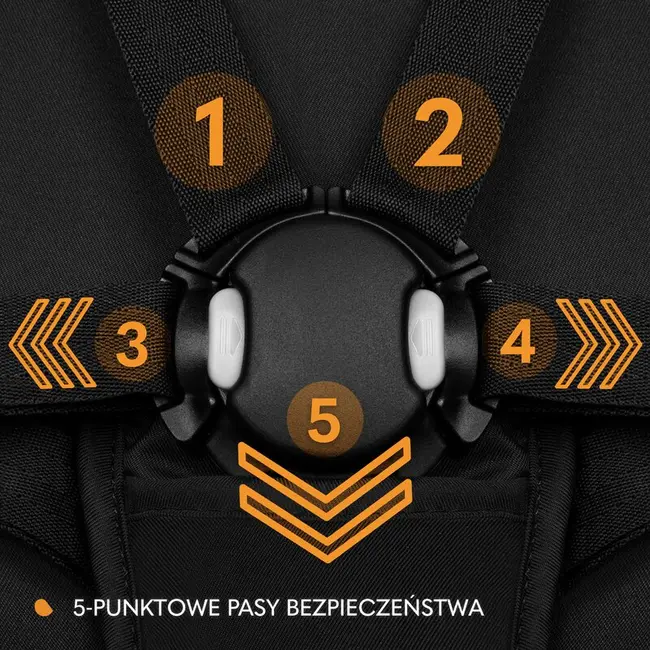 Carucior sport, Lionelo, Azura, Cu 3 roti, Cu baldachin XXL impermeabil, Pliere compacta, Pana la 22 kg, 6-48 luni, Conform cu standardele europene de securitate EN1888-1 si EN1888-2, Negru BYNLO-AZURA_BLACK_ONYX