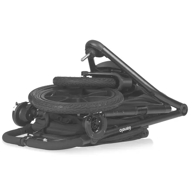 Carucior sport, Lionelo, Azura, Cu 3 roti, Cu baldachin XXL impermeabil, Pliere compacta, Pana la 22 kg, 6-48 luni, Conform cu standardele europene de securitate EN1888-1 si EN1888-2, Negru BYNLO-AZURA_BLACK_ONYX