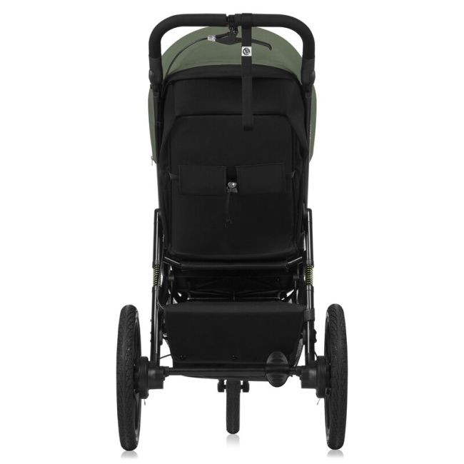 Carucior sport, Lionelo, Azura, Cu 3 roti, Cu baldachin XXL impermeabil, Pliere compacta, Pana la 22 kg, 6-48 luni, Conform cu standardele europene de securitate EN1888-1 si EN1888-2, Verde BYNLO-AZURA_GREEN_FOREST