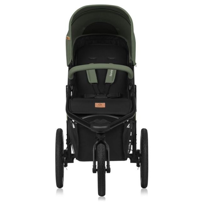 Carucior sport, Lionelo, Azura, Cu 3 roti, Cu baldachin XXL impermeabil, Pliere compacta, Pana la 22 kg, 6-48 luni, Conform cu standardele europene de securitate EN1888-1 si EN1888-2, Verde BYNLO-AZURA_GREEN_FOREST