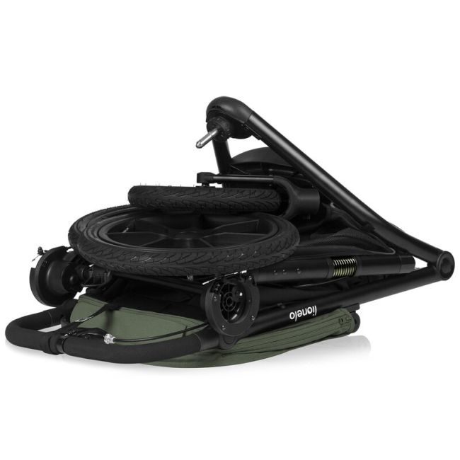 Carucior sport, Lionelo, Azura, Cu 3 roti, Cu baldachin XXL impermeabil, Pliere compacta, Pana la 22 kg, 6-48 luni, Conform cu standardele europene de securitate EN1888-1 si EN1888-2, Verde BYNLO-AZURA_GREEN_FOREST