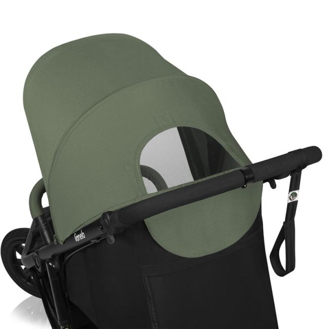 Carucior sport, Lionelo, Azura, Cu 3 roti, Cu baldachin XXL impermeabil, Pliere compacta, Pana la 22 kg, 6-48 luni, Conform cu standardele europene de securitate EN1888-1 si EN1888-2, Verde BYNLO-AZURA_GREEN_FOREST