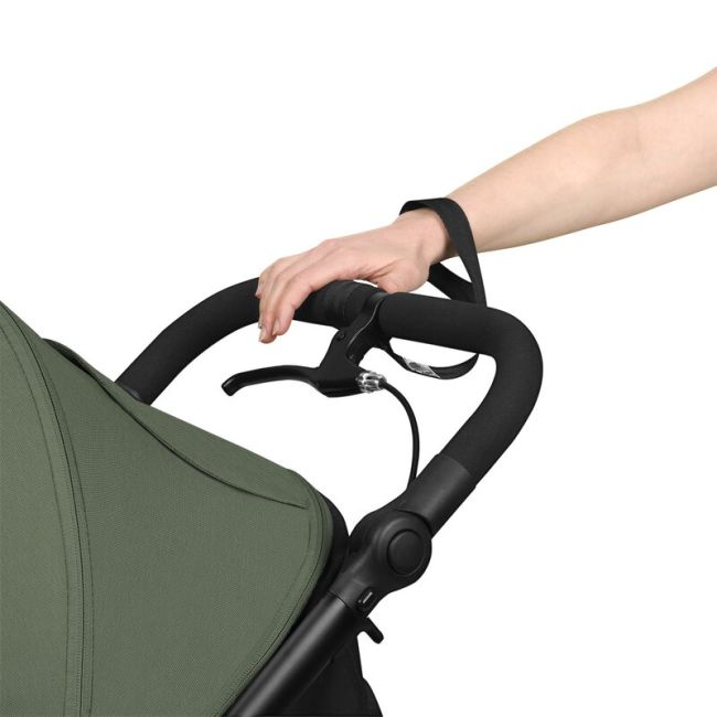 Carucior sport, Lionelo, Azura, Cu 3 roti, Cu baldachin XXL impermeabil, Pliere compacta, Pana la 22 kg, 6-48 luni, Conform cu standardele europene de securitate EN1888-1 si EN1888-2, Verde BYNLO-AZURA_GREEN_FOREST
