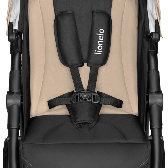 Carucior sport, Lionelo, Natt, De la nastere, Cu accesorii si capotina XXL reglabila, 0 - 22 kg, Conform cu standardele europene de securitate EN1888-1, EN1888-2, Bej BYNLO-NATT_BEIGE_SAND