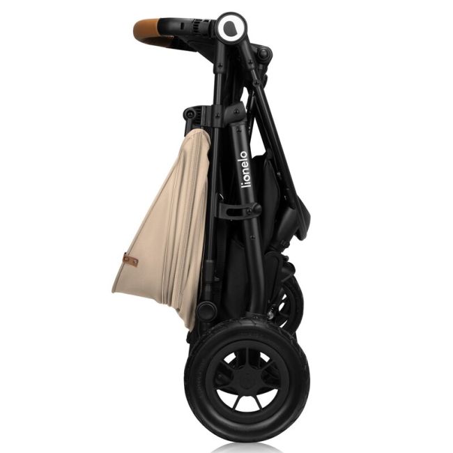 Carucior sport, Lionelo, Natt, De la nastere, Cu accesorii si capotina XXL reglabila, 0 - 22 kg, Conform cu standardele europene de securitate EN1888-1, EN1888-2, Bej BYNLO-NATT_BEIGE_SAND