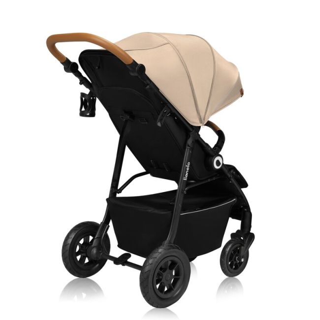 Carucior sport, Lionelo, Natt, De la nastere, Cu accesorii si capotina XXL reglabila, 0 - 22 kg, Conform cu standardele europene de securitate EN1888-1, EN1888-2, Bej BYNLO-NATT_BEIGE_SAND