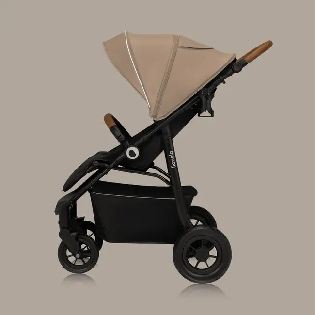 Carucior sport, Lionelo, Natt, De la nastere, Cu accesorii si capotina XXL reglabila, 0 - 22 kg, Conform cu standardele europene de securitate EN1888-1, EN1888-2, Bej BYNLO-NATT_BEIGE_SAND