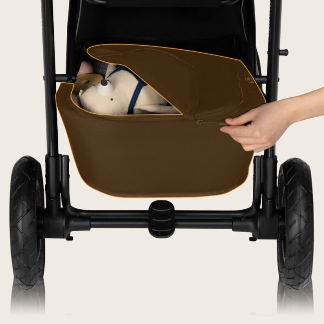 Carucior sport, Lionelo, Natt, De la nastere, Cu accesorii si capotina XXL reglabila, 0 - 22 kg, Conform cu standardele europene de securitate EN1888-1, EN1888-2, Bej BYNLO-NATT_BEIGE_SAND