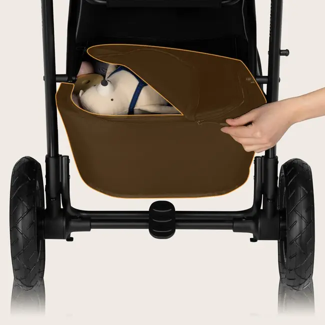 Carucior sport, Lionelo, Natt, De la nastere, Cu accesorii si capotina XXL reglabila, 0 - 22 kg, Conform cu standardele europene de securitate EN1888-1, EN1888-2, Bej BYNLO-NATT_BEIGE_SAND