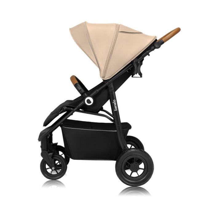 Carucior sport, Lionelo, Natt, De la nastere, Cu accesorii si capotina XXL reglabila, 0 - 22 kg, Conform cu standardele europene de securitate EN1888-1, EN1888-2, Bej BYNLO-NATT_BEIGE_SAND
