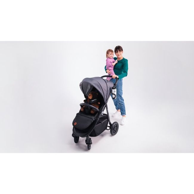 Carucior sport, Lionelo, Natt, De la nastere, Cu accesorii si capotina XXL reglabila, 0 - 22 kg, Conform cu standardele europene de securitate EN1888-1, EN1888-2, Bej BYNLO-NATT_BEIGE_SAND