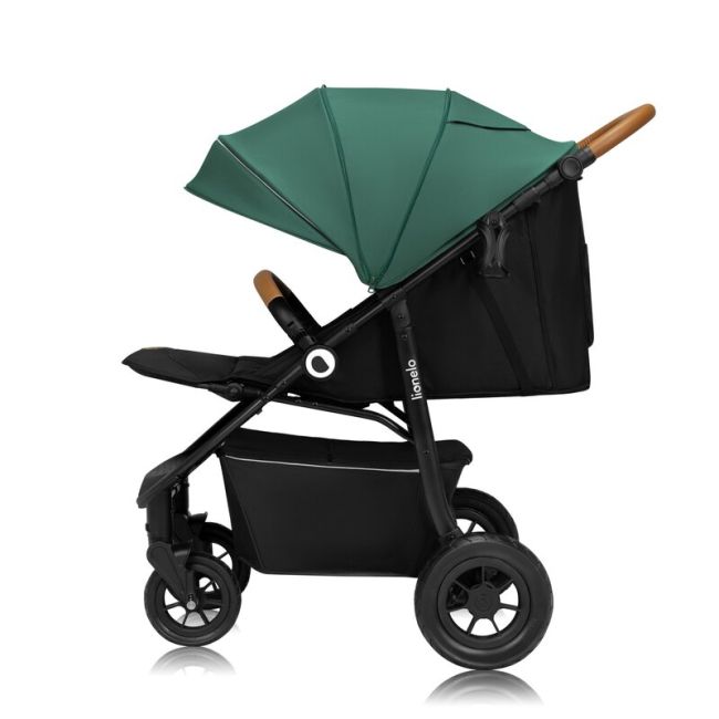 Carucior sport, Lionelo, Natt, De la nastere, Cu accesorii si capotina XXL reglabila, 0 - 22 kg, Conform cu standardele europene de securitate EN1888-1, EN1888-2, Verde BYNLO-NATT_GREEN_EMERALD