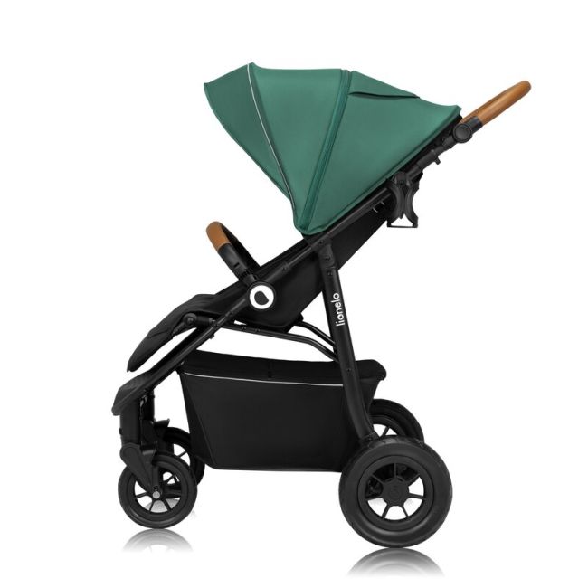 Carucior sport, Lionelo, Natt, De la nastere, Cu accesorii si capotina XXL reglabila, 0 - 22 kg, Conform cu standardele europene de securitate EN1888-1, EN1888-2, Verde BYNLO-NATT_GREEN_EMERALD