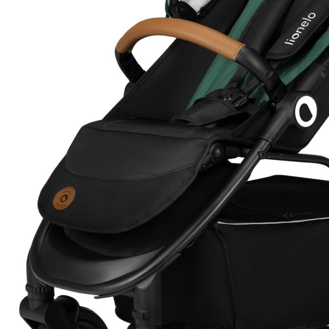 Carucior sport, Lionelo, Natt, De la nastere, Cu accesorii si capotina XXL reglabila, 0 - 22 kg, Conform cu standardele europene de securitate EN1888-1, EN1888-2, Verde BYNLO-NATT_GREEN_EMERALD