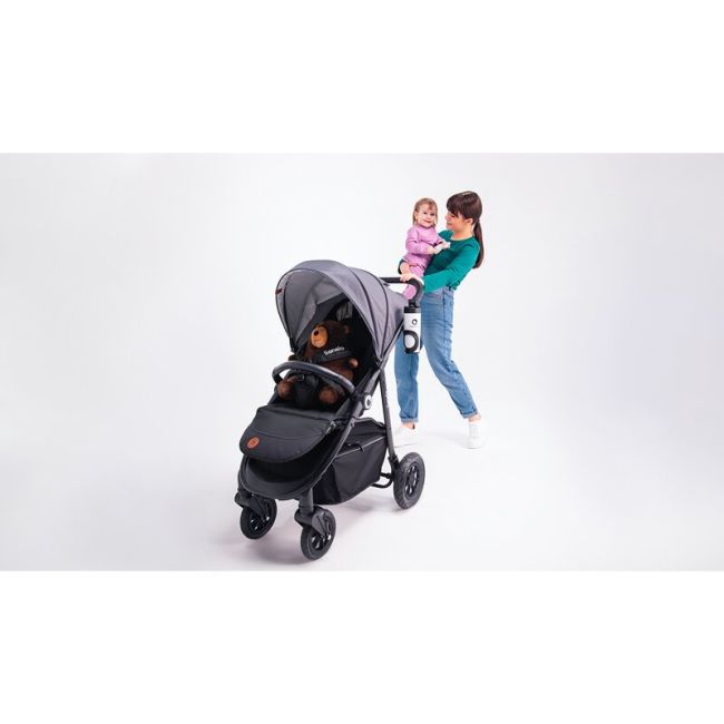 Carucior sport, Lionelo, Natt, De la nastere, Cu accesorii si capotina XXL reglabila, 0 - 22 kg, Conform cu standardele europene de securitate EN1888-1, EN1888-2, Verde BYNLO-NATT_GREEN_EMERALD