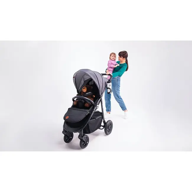 Carucior sport, Lionelo, Natt, De la nastere, Cu accesorii si capotina XXL reglabila, 0 - 22 kg, Conform cu standardele europene de securitate EN1888-1, EN1888-2, Verde BYNLO-NATT_GREEN_EMERALD