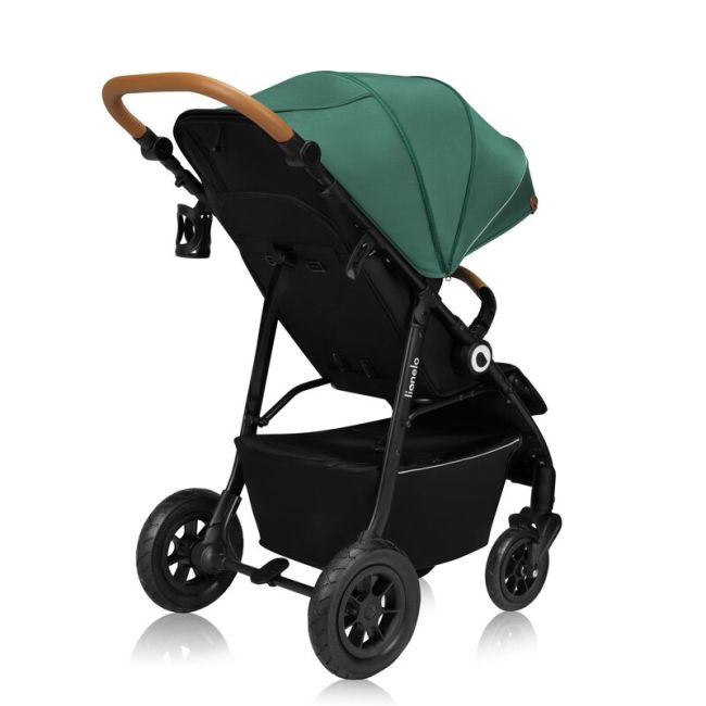 Carucior sport, Lionelo, Natt, De la nastere, Cu accesorii si capotina XXL reglabila, 0 - 22 kg, Conform cu standardele europene de securitate EN1888-1, EN1888-2, Verde BYNLO-NATT_GREEN_EMERALD